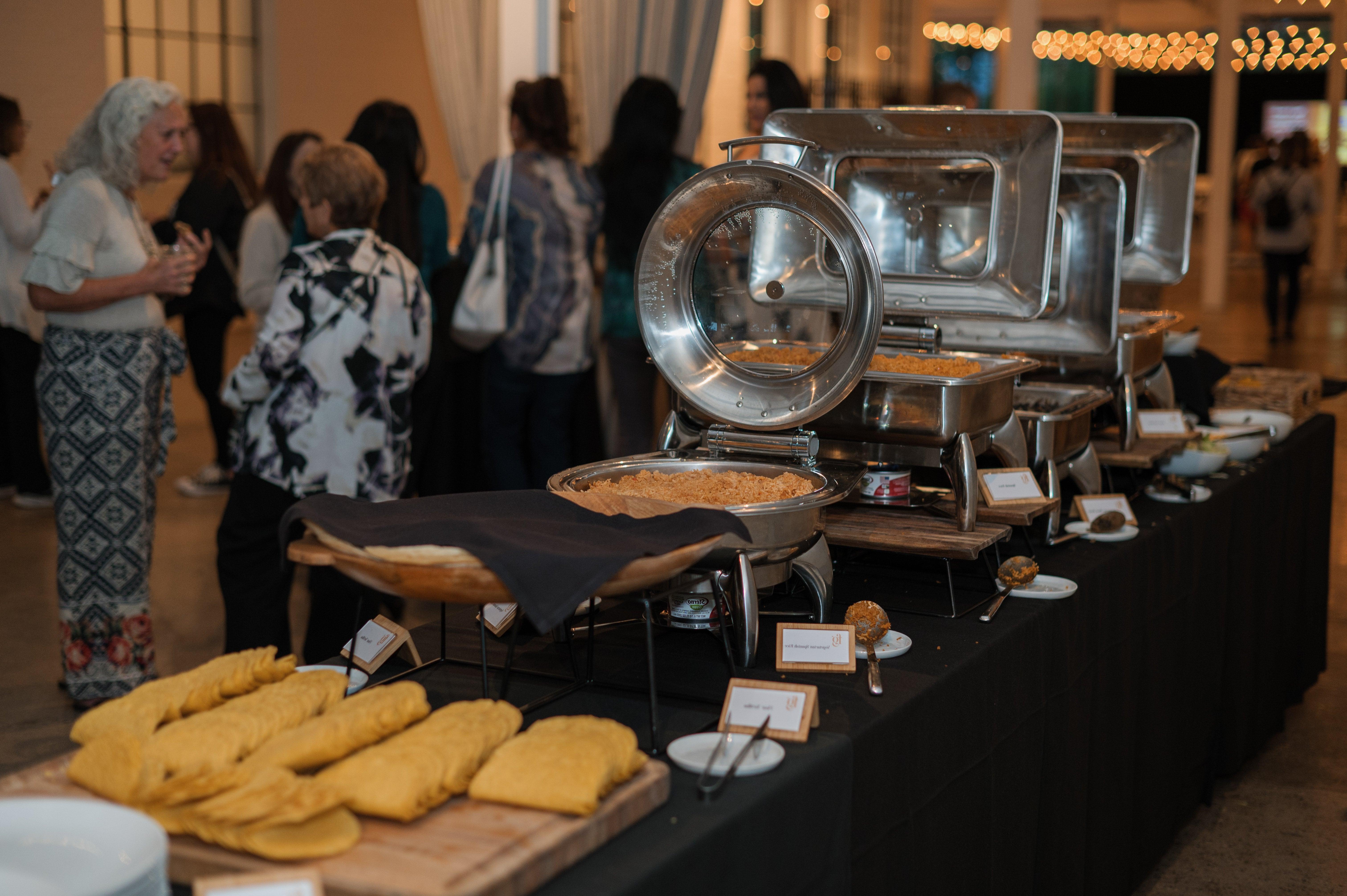 Catering table at the Power of the Female Entrepreneur event